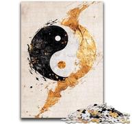 Puzzle per adulti e adolescenti, puzzle Golden Yin e Yang per 14+, gioco di sfida unico, giochi per famiglie, regali di compleanno per Natale, 50x75cm