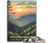 Puzzle per adulti e adolescenti Puzzle Great Smoky Mountains per 14+ Gioco di sfida unico Giochi per famiglie Regali di Natale e compleanno (dimensioni 38x52cm)