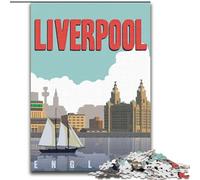 Puzzle per adulti e adolescenti, puzzle Liverpool, Inghilterra, viaggi, giochi educativi, decorazione per la casa, ideale come regalo per tutta la famiglia, 50x75cm