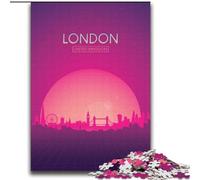 Puzzle per adulti e adolescenti, puzzle Londra Regno Unito, antistress, sfida difficile, regali di Babbo Natale segreto per età dai 14 anni in su, 70x100cm