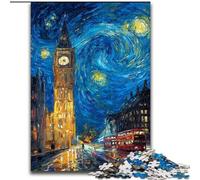 Puzzle per adulti e adolescenti Puzzle Londra sotto il cielo notturno Giocattolo educativo antistress Interazione genitore-figlio per bambini dai 14 anni in su 50x75cm