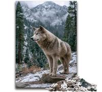 Puzzle per adulti e adolescenti, puzzle Lupo nella neve, adatto dai 14 anni in su, giochi per famiglie, regalo per tutta la famiglia, 50x75cm