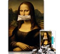 Puzzle per adulti e adolescenti, puzzle Monna Lisa, carta igienica, aiuta il cervello a esercitare i giocattoli avvincenti per coltivare la pazienza, collezione di artisti, belle arti (38x26cm)