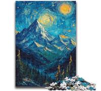 Puzzle per adulti e adolescenti Puzzle Montagna dipinta da Van Gogh Adatto a partire dai 14 anni Giochi per famiglie Offerta come regalo per tutta la famiglia 26x38cm