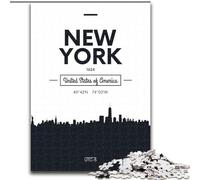 Puzzle per adulti e adolescenti, puzzle New York City, antistress, sfida difficile, regali di Babbo Natale segreto per bambini dai 14 anni in su, 26x38cm