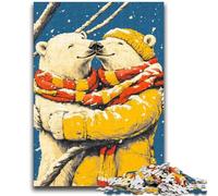Puzzle per adulti e adolescenti Puzzle Orso polare Coppia per bambini dai 14 anni in su Gioca perché è l'ideale come regalo per tutta la famiglia 38x26cm