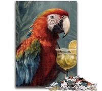 Puzzle per adulti e adolescenti Puzzle Pappagallo che beve un drink Giocattolo educativo intellettuale decompressivo Adatto a coppie dai 14 anni in su 50x75cm