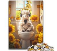 Puzzle per adulti e adolescenti Puzzle Pecora sul water Design vivace e unico Esperienza di puzzle rilassante e stimolante 26x38cm