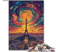 Puzzle per adulti e adolescenti,puzzle psichedelici Eiffel,giocattoli da gioco,ogni pezzo è unico - gioco divertente e stimolante per tutta la famiglia,adatto a bambini dai 14 anni in su 50x75cm