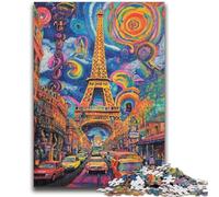 Puzzle per adulti e adolescenti, puzzle psichedelici Eiffel, gioco stimolante per tutti, per donne, regali per uomini, 50x75cm