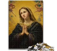 Puzzle per adulti e adolescenti Puzzle Ritratto di Maria La Madre per 14+ Gioco di sfida unico Giochi per famiglie Regali di compleanno di Natale 38x26cm