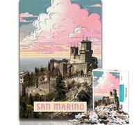 Puzzle per adulti e adolescenti, puzzle San Marino, gioco stimolante, ideale come regalo per tutta la famiglia (75x50cm)