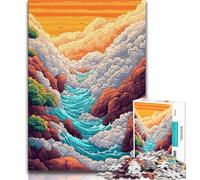Puzzle per adulti e adolescenti, puzzle stravaganti, mare di nuvole, gioco stimolante e gioco educativo per famiglie, per compleanni e Natale, 75x50cm