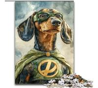 Puzzle per adulti e adolescenti, puzzle Superman Bassotto, giocattolo educativo antistress, interazione genitore-figlio per bambini dai 14 anni in su, 50x75cm