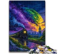 Puzzle per adulti e adolescenti, puzzle, treno misterioso, per bambini dai 14 anni in su, giocattoli da giocare perché è l'ideale come regalo per tutta la famiglia, 38x26cm