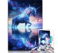 Puzzle per adulti e adolescenti, puzzle Unicorno dell'universo, giocattoli, giochi educativi, antistress, migliora l'amore tra coppie (75x50cm)