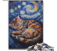 Puzzle per adulti e adolescenti Puzzle Van Gogh Cielo notturno Gatto nero per bambini dai 14 anni in su Gioca con i giocattoli perché è l'ideale come regalo per tutta la famiglia 70x100cm