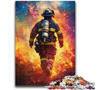 Puzzle per adulti e adolescenti Puzzle Vigile del fuoco Design vivace e unico Esperienza di puzzle rilassante e stimolante 26x38cm