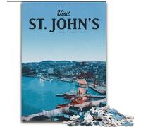 Puzzle per adulti e adolescenti, puzzle "Visita a St Johns", gioco stimolante e gioco per famiglie con pezzi completamente interconnessi e di forma casuale (26x38cm), 1000 pezzi