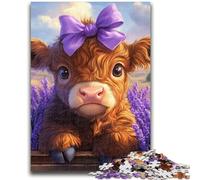Puzzle per adulti e adolescenti Puzzle Yak in lavanda Design vivace e unico Esperienza di puzzle rilassante e stimolante 26x38cm