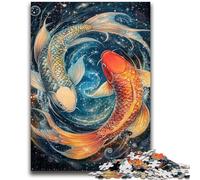 Puzzle per adulti e adolescenti Puzzle Yin Yang Koi Giocattolo educativo intellettuale decomprimente Adatto a coppie dai 14 anni in su 26x38cm