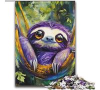 Puzzle per adulti e adolescenti raffiguranti bradipi della foresta, perfetti per le serate di gioco, giocattolo colorato da regalare a casa (70x100cm)