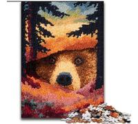 Puzzle per adulti e adolescenti raffiguranti l'orso bruno della foresta, un'offerta difficile e stimolante, un regalo per tutta la famiglia (50x75cm)