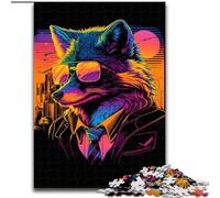 Puzzle per adulti e adolescenti Red Fox Hitman Gangster, gioco per famiglie antistress, sfida difficile, un'opera d'arte per bambini dai 14 anni in su (dimensioni 26x38cm)