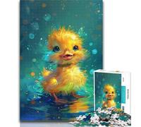 Puzzle per adulti e adolescenti, simpatico piccolo anatroccolo giallo, giochi educativi, decorazione per la casa, adatto per la decorazione del desktop, 50x75cm