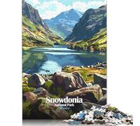 Puzzle per adulti e adolescenti, Snowdonia National Park, Galles, paesaggio, puzzle da 1000 pezzi, regali in legno, decorazione per la famiglia, 1000 pezzi (75x50 cm)