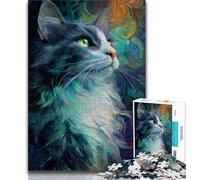 Puzzle per adulti e adolescenti Space Cat 1000 pezzi per adulti giochi divertenti Ogni pezzo è unico Gioco divertente e stimolante per tutta la famiglia 38x26cm