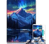 Puzzle per adulti e adolescenti Splendidi puzzle dell'aurora boreale per adolescenti, antistress, sfide difficili, regali di Babbo Natale segreto (dimensioni 38x26cm)