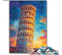 Puzzle per adulti e adolescenti Torre pendente di Pisa al tramonto Gioco stimolante Giocattoli Offerta come regalo per tutta la famiglia per età 14+ 70x100cm