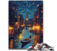 Puzzle per adulti e adolescenti Venezia sotto il cielo notturno per adolescenti, gioco stimolante per tutti, per donne, regali per uomini (38x26cm)