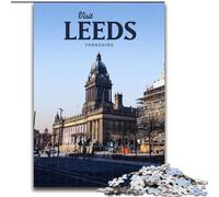 Puzzle per adulti e adolescenti Visita Leeds Difficili da completare ma divertenti e divertenti, con poster abbinato e foglio di quiz (50x75cm), 1000 pezzi