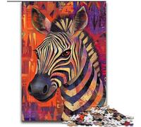 Puzzle per adulti e adolescenti Zebra Art, gioco per famiglie antistress, sfida difficile, rafforza l'amore tra coppie (dimensioni 50x75cm)