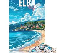 Puzzle per adulti e Isola d'Elba Italia Puzzle da 1000 pezzi Puzzle in legno per adulti e dai 18 anni in su Gioco rompicapo 1000 pezzi (75x50 cm)