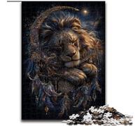 Puzzle per adulti e ragazzi, 1000 pezzi, acchiappasogni, leone, elefante, giocattolo, gioco intellettuale, regalo di compleanno, regali, arte murale per bambini dai 14 anni in su (dimensioni 50x75cm)