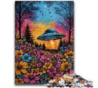 Puzzle per adulti e ragazzi 1000 pezzi Alien UFO antistress sfida difficile ideale come regalo per tutta la famiglia 50x75cm