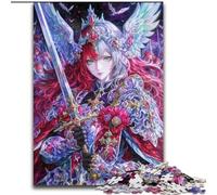 Puzzle per adulti e ragazzi, 1000 pezzi, Anime Girl Warrior, analisi e logica con pezzi completamente interconnessi di forma casuale, per età dai 14 anni in su, 26x38cm