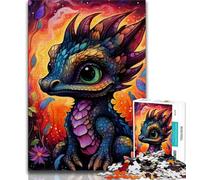 Puzzle per adulti e ragazzi 1000 pezzi Art Dragon Baby, giocattoli, giochi educativi, antistress, collezione di artisti, belle arti (38x26cm)