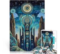 Puzzle per adulti e ragazzi 1000 pezzi Arte del colore Fatto di legno，per età pari o superiore a 14 anni Assemblaggio del modello con poster e foglio del quiz abbinati。misurare：50x75cm