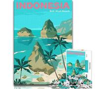 Puzzle per adulti e ragazzi 1000 pezzi Bali, giocattoli, giochi educativi, antistress, collezione di artisti, belle arti (75x50cm)