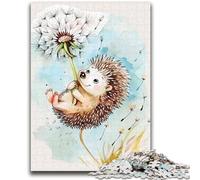 Puzzle per adulti e ragazzi, 1000 pezzi, bellissimi puzzle di ricci acquerellati per ragazzi, giochi divertenti, decorazioni da parete, regali unici per compleanno e Natale (38x26cm)