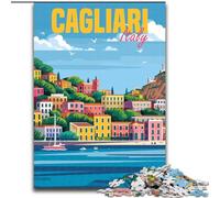 Puzzle per adulti e ragazzi 1000 pezzi Cagliari Italia, per bambini dai 14 anni in su, giocattoli educativi per l'apprendimento, giochi per famiglie, regalo di compleanno, 26x38cm