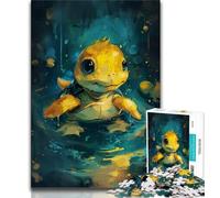 Puzzle per adulti e ragazzi 1000 pezzi carina piccola tartaruga gialla puzzle da 1000 pezzi gioco stimolante ideale come regalo per tutta la famiglia 38x26cm