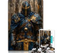 Puzzle per adulti e ragazzi, 1000 pezzi, cavaliere medievale maestoso, aiuta il cervello a esercitare i giocattoli avvincenti per coltivare la pazienza, decorazione perfetta (75x50cm)