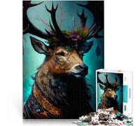 Puzzle per adulti e ragazzi 1000 pezzi Cervo di fantasia Fatto di cartone Adatto a persone dai 14 anni in su Giochi di famiglia offerte come regali per tutta la famiglia misurare：38x52cm