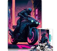 Puzzle per adulti e ragazzi, 1000 pezzi, città del futuro al neon, puzzle per adolescenti, sfida di intelligenza cerebrale, giocattoli avvincenti per la decorazione della casa (dimensioni 75x50cm)