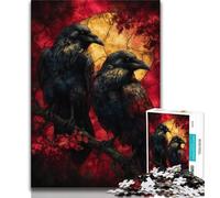 Puzzle per adulti e ragazzi 1000 pezzi Corvo, giocattolo educativo intellettuale decomprimente, ideale come regalo per tutta la famiglia 75x50cm